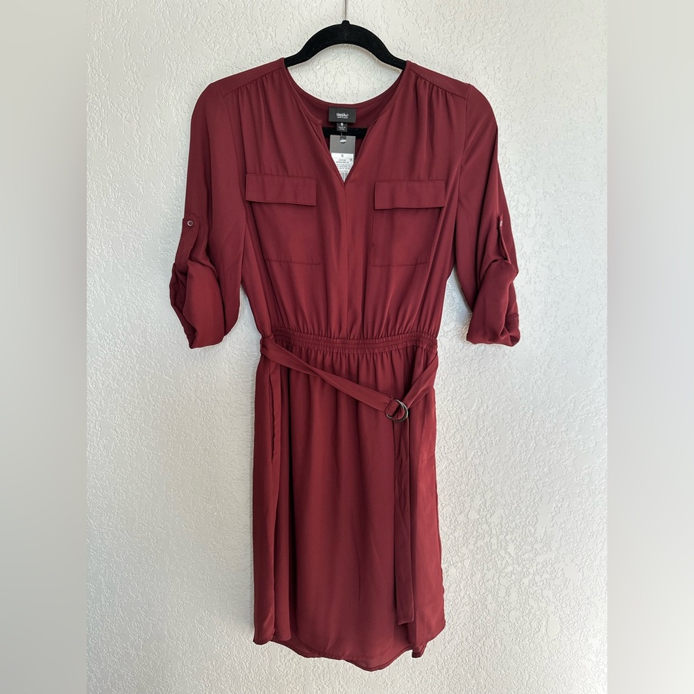 Mossimo Supply Co. Long Sleeve Burgundy Dress